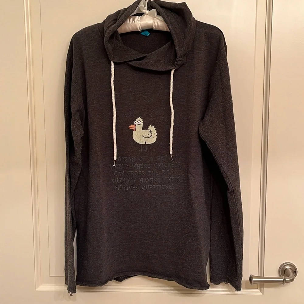 Funny Chicken Pullover Hoodie Unisex Large - Picture 2 of 12